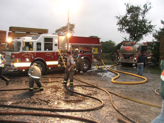 2 alarm barn/ shop fire in Springville...9/26/05